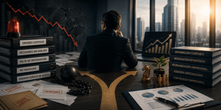 Errores que ponen en riesgo la continuidad de una empresa endeudada